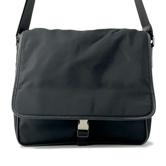Prada Shoulder Bag Messenger Nylon Black - Picture 1 of 8
